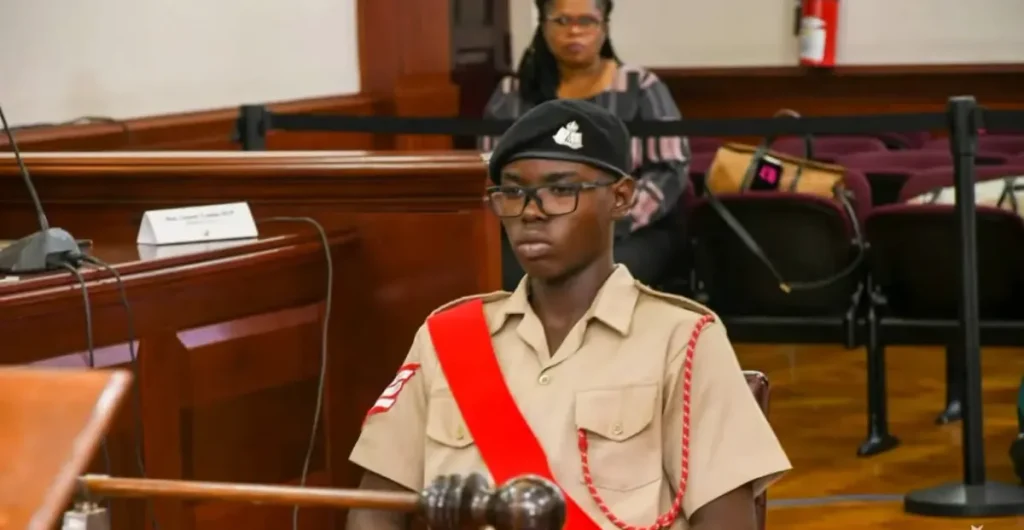 Cadet Huggins Excels as Sergeant at Arms in Youth Parliament