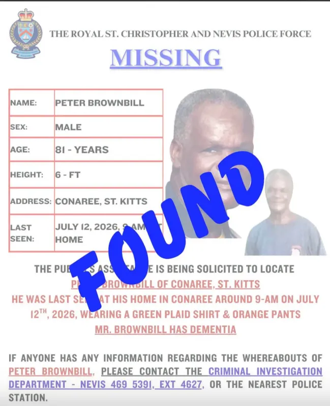 Missing Conaree Man Peter Brownbill Found Safe Missing Conaree Man Peter Brownbill Found Safe